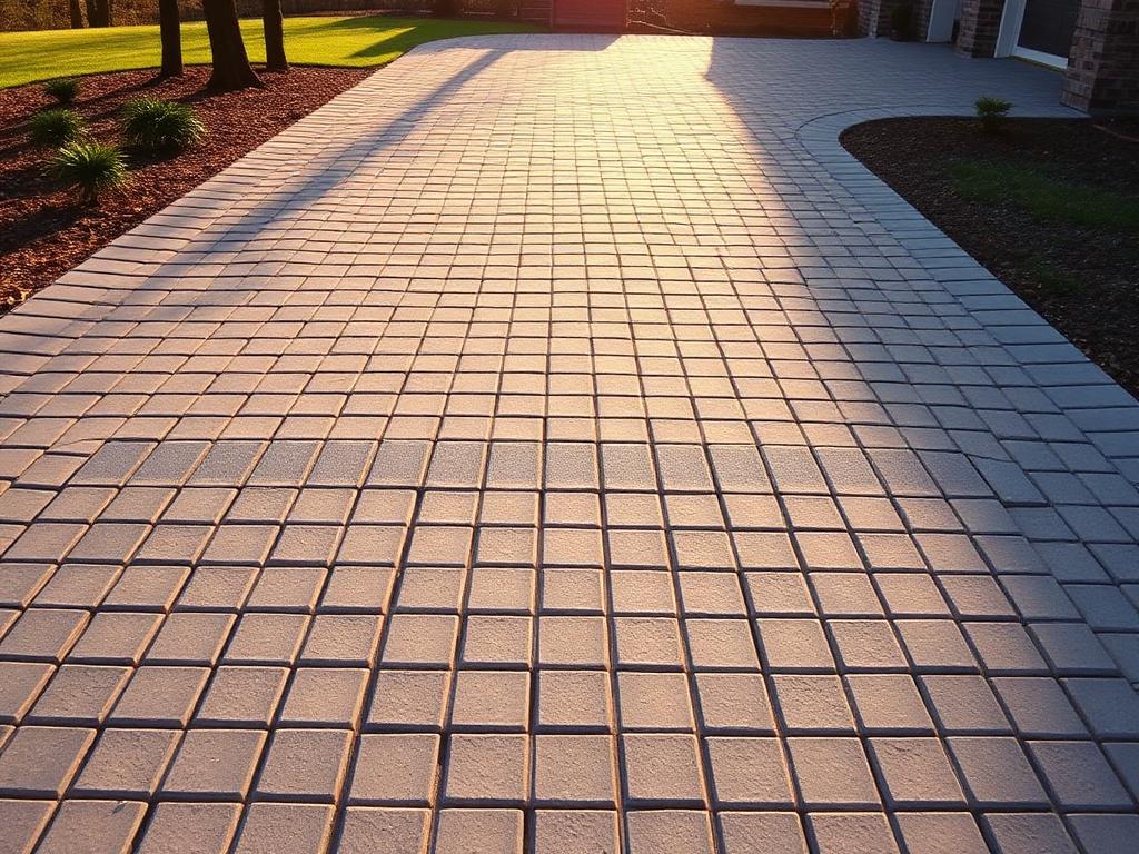 Paver driveway installation